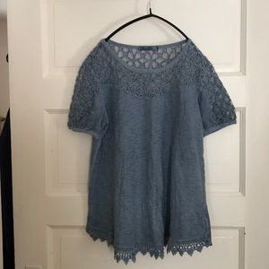Elena Baldi Blue Lace T-Shirt